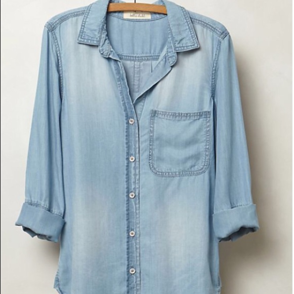 Cloth & Stone Amabel Chambray Top Size S Sold Out